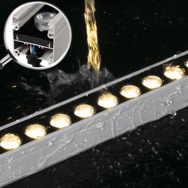 Dmx512 Arquitectónico Pared de lavado de luces de trabajo al aire libre DC12V 36W RGB