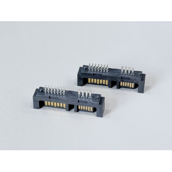 High-Reliability SATA 13Pin 180° Male Wire Cable Connector 1.27mm Pitch | Electrical Electronic Signal & Power Terminal Connector for Server, Automotive & Custom Wire Harness Transmission