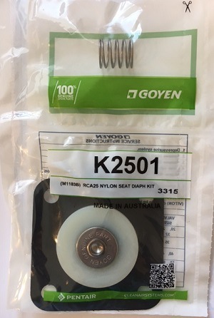 K2500 K2501 1'Kit de reparación de diafragma de caucho nitrílico para válvula de pulso de Goyen CA25T CA25DD