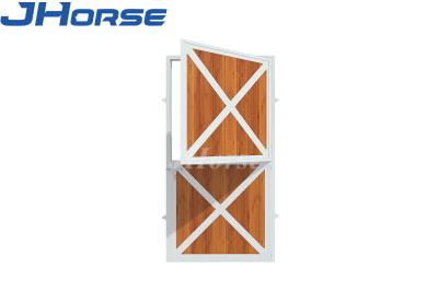 Painéis de porta de celeiro de cavalos holandeses resistentes revestidos a pó