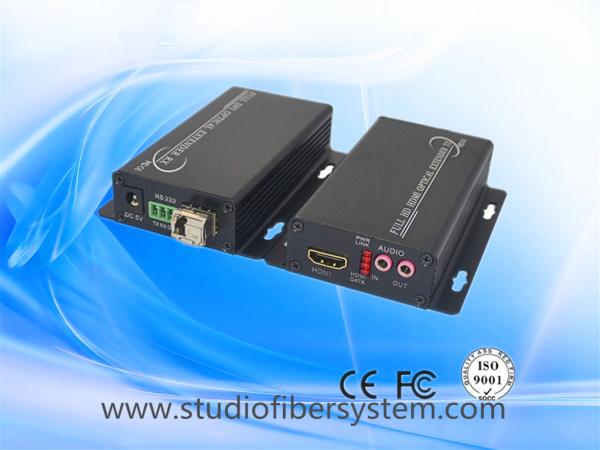 Mini aluminum 1CH uncompressed 1080P HDMI&1CH RS232&1CH bidi audio over SM fiber extender