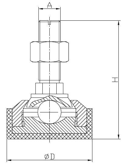 Alloy Steel Pressure Sensor Ground Anchor Foot For Shear Beam Load Cell