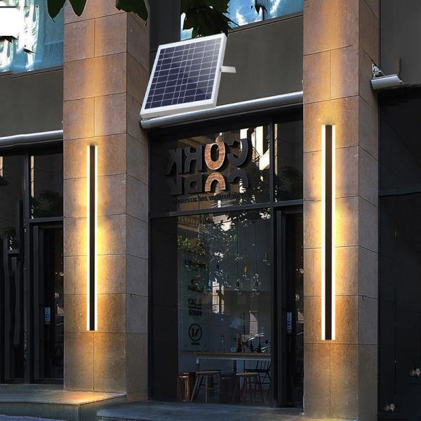 A parede solar de alumínio do ODM 3000K do OEM ilumina a fiação livre exterior para a jarda da casa de campo