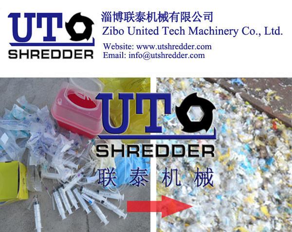high quality automatic Waste medical shredder/waste medical rubbish shredder machine/ double shaft shredder/ waste crush