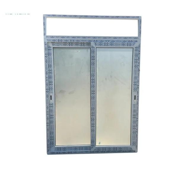 White PVC UPVC Sliding Doors Sound Insulation Tempered Glass Sliding Door