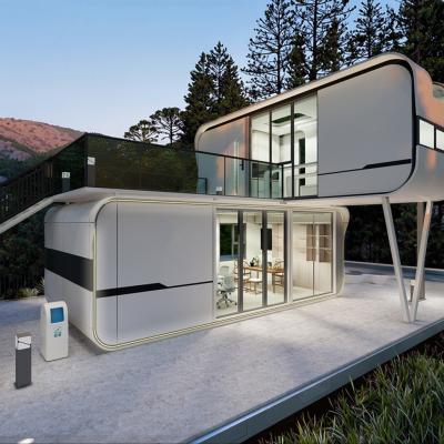 Deluxe Double-Deck Modern Homestay Holiday Cottage Apple Cabin-Style Container House With Luxury Modern And LED Lights