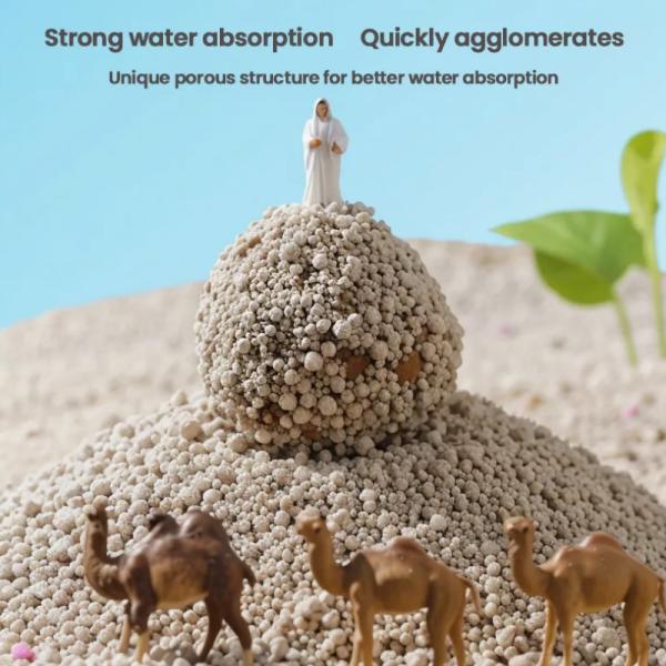 Forma de bola Litter de bentonita libre de polvo Aglomeración Litter de arcilla de bentonita