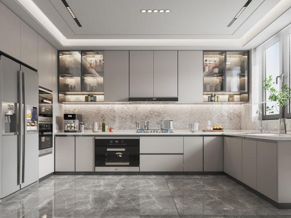 Custom Finish Lacquer Modular Kitchen Cabinets For Hotel Apartment  Farmhouse Townhouse Villa