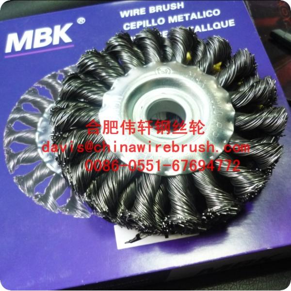 Twist Knotted Wire Wheel Brush, Double Row
