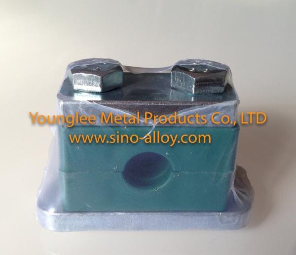 Hydraulic heavy duty pipe clamps with PP pipe clamp body, stainless steel plates&bolts