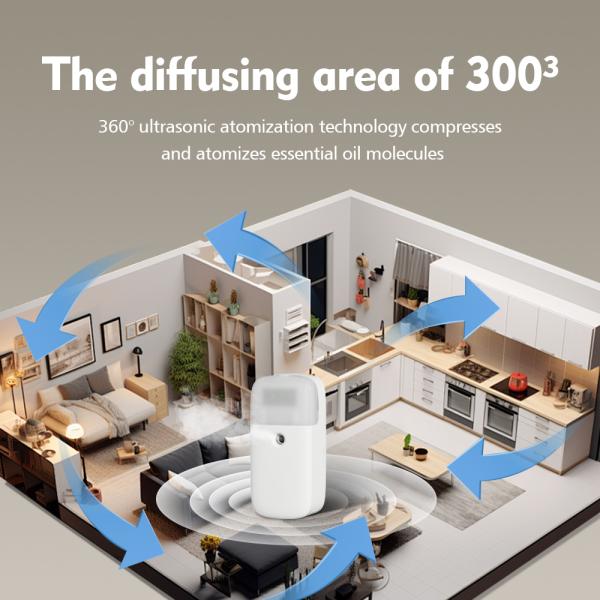 Minimalist Ultrasonic Humidifier With LCD Screen Display And Aromatherapy Function