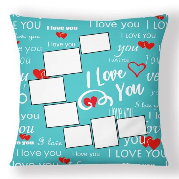 Sublimation Blank I Love You Short Floss Sublimation Pillowcases Diy Valentine'S Day Birthday Gifts