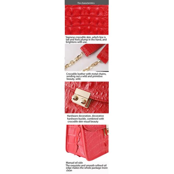 Dongguan manufacturer direct selling new crocodile leather women's bag one shoulder slung chain handbag