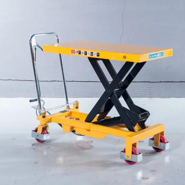 Industrial Warehouse Scissor Lift Trolly 1000kgs Scissor Trolley Lift