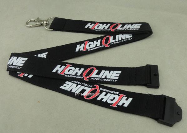 Customized Logo Neck Id Card Lanyard , Metal Hook Lanyard For Meeting name badge lanyards
