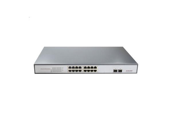 Lightweight Small POE Switch 2*1000Mbps SFP Optical Fiber Ports 16*10/100Mbps RJ45 Ports