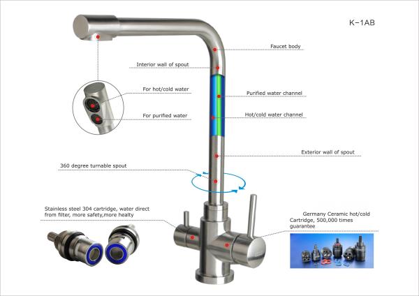 Stainless steel Tap Water Faucet Filtration System Water Purifier Filter Faucet ro faucet