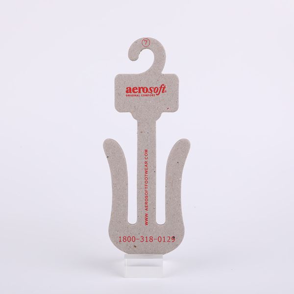 Porte-chaussures en carton imprimé personnalisé, matériau en papier recyclé, cintres pour pantoufles en EVA