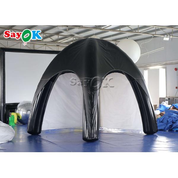 Family Air Tent Tarpaulin Air Sealed Inflatable Spider Tent Black And White