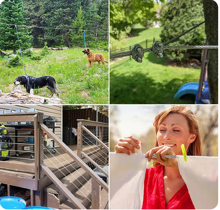 Eslinga de elevación de cable de acero inoxidable Galv 12mm 3 Toneladas 4t Ss316l 14mm sin rotación 7x7 Cable de eslinga con guardacabos y férulas