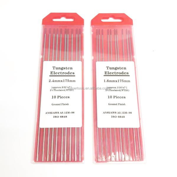 Rodas de soldadura punta roja 2.4mm*175mm TIG Accesorios de soldadura para la corriente de soldadura 40-230A