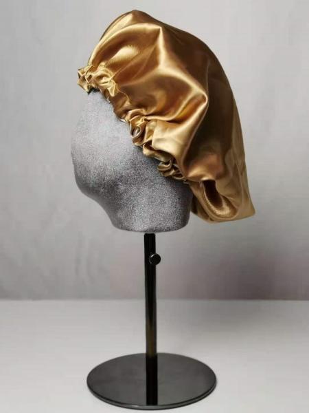 Drawstring Sleep 48cm Satin Hair Bonnet 2 Layer Adjustable