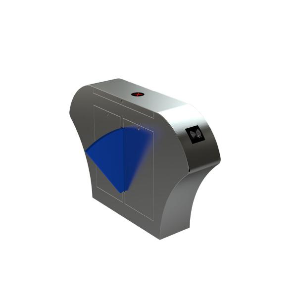 Security Flap Barrier Gate Turnstile Waist Height Pedestrian Control System With Biometrics