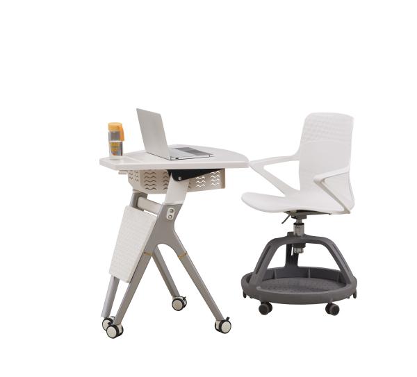 ABS PP Office Desk And Chair Set H680*W450*D400mm Cup Holder Available