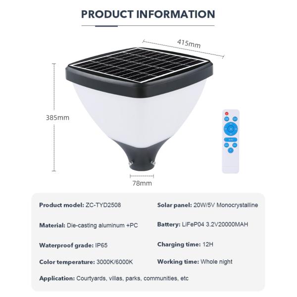 индукция человеческого тела света сада 20w IP65 солнечная для на открытом воздухе украшения двора