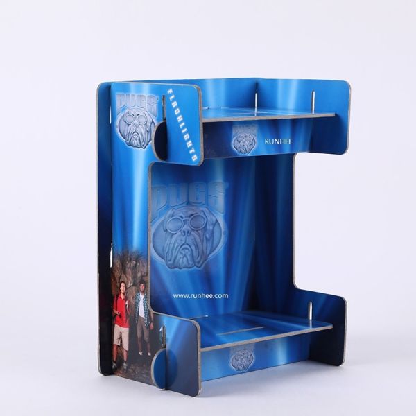 Custom Printed Cardboard PDQ Display Box | 2-Tier Countertop Retail Stand