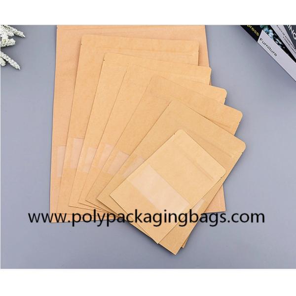 Biodegradable Ziplock Kraft Stand Up Pouches For Tea Packaging