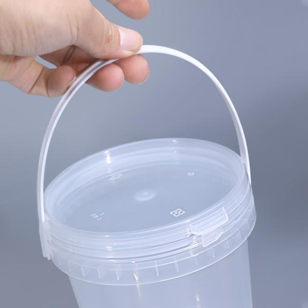 1L-20L de calibre alimenticio transparente envases de leche y té envasado cubo con tapa para B2B