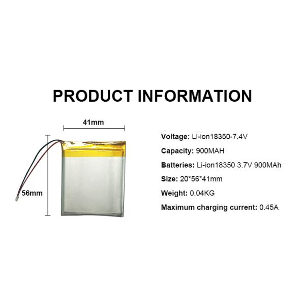 Полимерная липоаккумуляторная батарея 3,7В 900mah Ли-ионная батарея перезаряжаемая