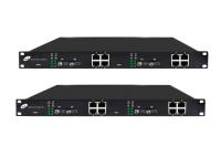 A fibra ótica controlada aos ethernet comuta 4 8 portas ethernet óticas