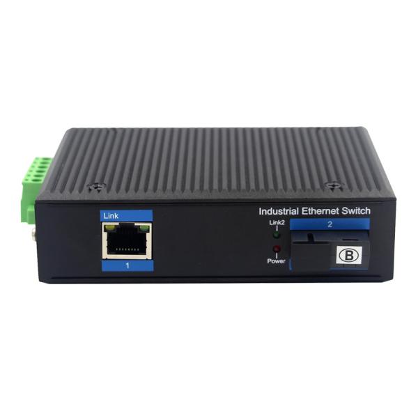 NUFIBER Din Rail 10/100/1000M Fiber To UTP Converter 24V Unmanaged Industrial Switch