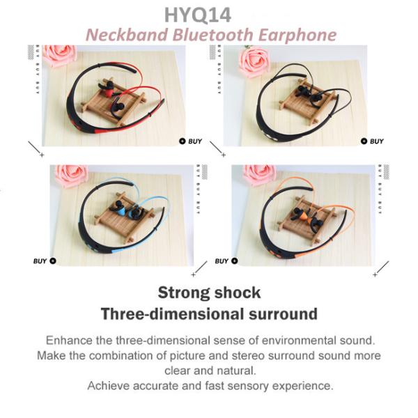 OEM ODM 8h In Ear Neckband Bluetooth Earphones With Jieli AAC