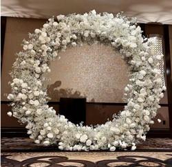 Flores artificiais de arco de casamento Falsos materiais de decoração de arcos florais