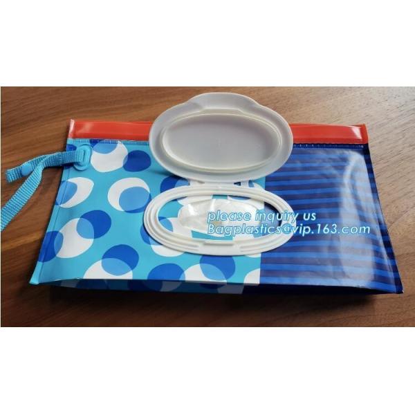 Eco-friendly reusable custom printed zipper top plastic EVA wet wipe, Cheap Custom Plastic packaging bag baby eva tissue