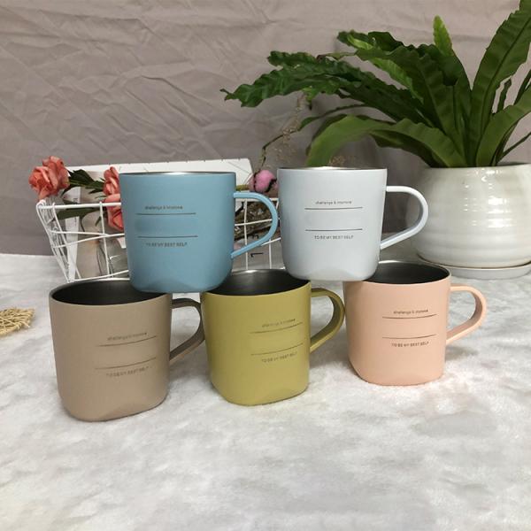 Double Wall Stainless Steel Coffee Mug 15OZ with handle Multi Color Available