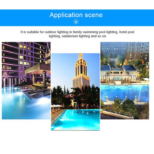 IP68 Waterproof Wall Mounted 18W Swimming Pool Led Lights Underwater Dimmable