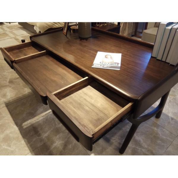 1.5m European Solid Wood Furniture Wood Writing Desk With Keyboard Drawer Two Drawers