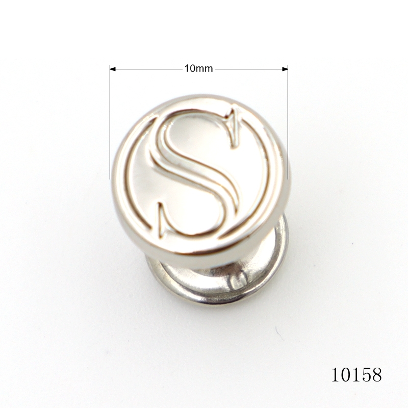 10mm Zinc Alloy Rivet Personalized Circle Rivet Silver For Leather Bag Parts