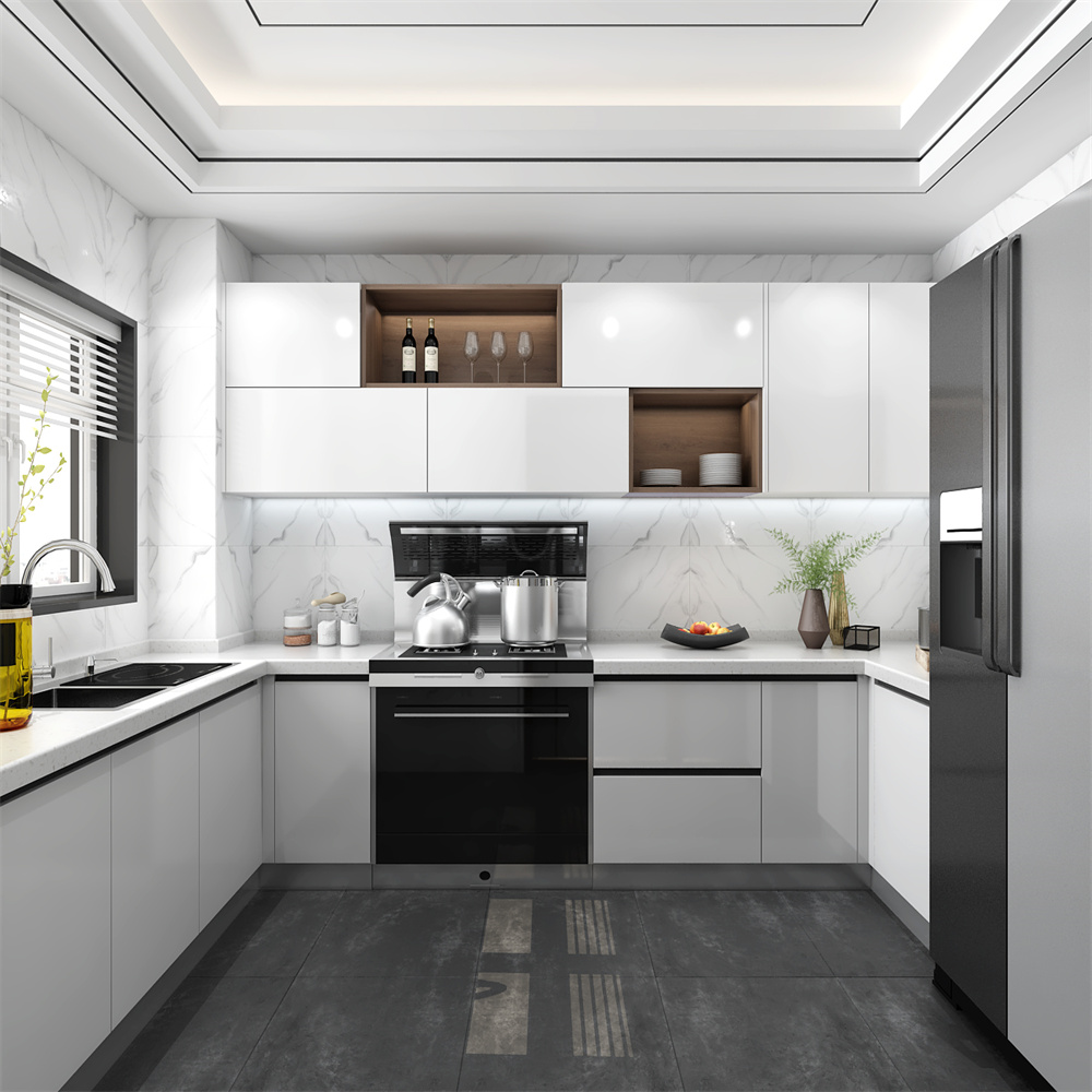 Quartz Stone Countertop Modular Kitchen Cabinets Professional Custom and Highly ODM/OEM