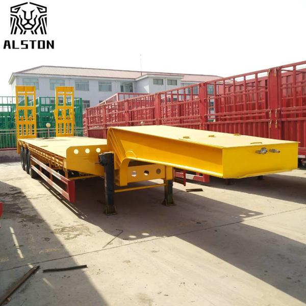 Excavator Transport 3 Axle 50 Ton 60 Ton Low Bed Trailer
