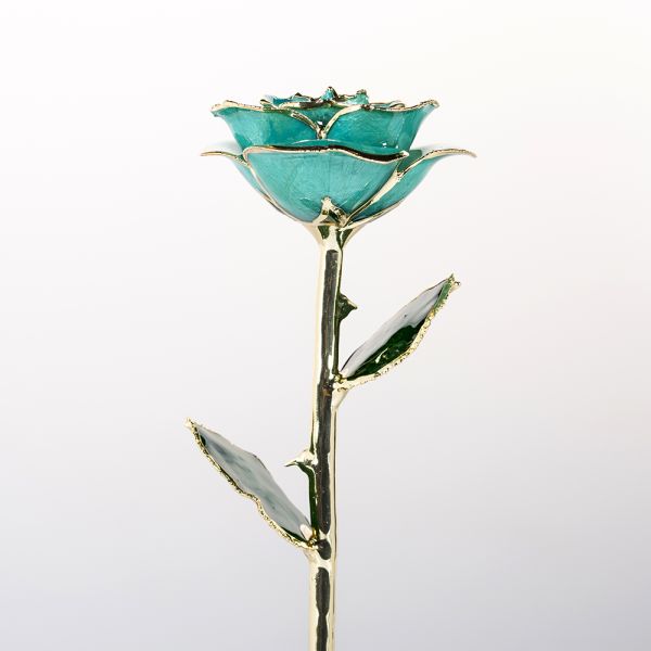 24k Gold Plated Rose Dark Blue Eternal Rose Gift Manufacturer Wholesale Valentine's Day Christmas Creative Ornaments