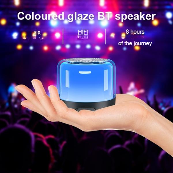 New Arrival Portable Led Light Music Speaker True Wireless Stereo Outdoor Battery ABS Mini Bt Speaker