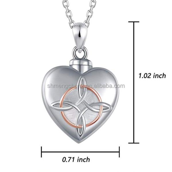925 Sterling Silver Heart Cremation Pendant Cremation Jewelry for Keepsake