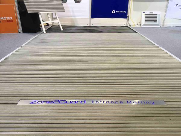 Grey Double Wiper 12mm Entrance Barrier Matting