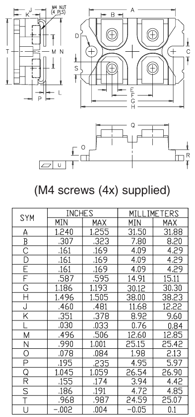 IXFN56N90P 900V 56A N-Channel MOSFET Ultra-Low Rds(on) 135mΩ HiPerFET™ Polar Technology Fast Body Diode Low Qg High-Speed Switching SOT-227B Package for UPS and Drives