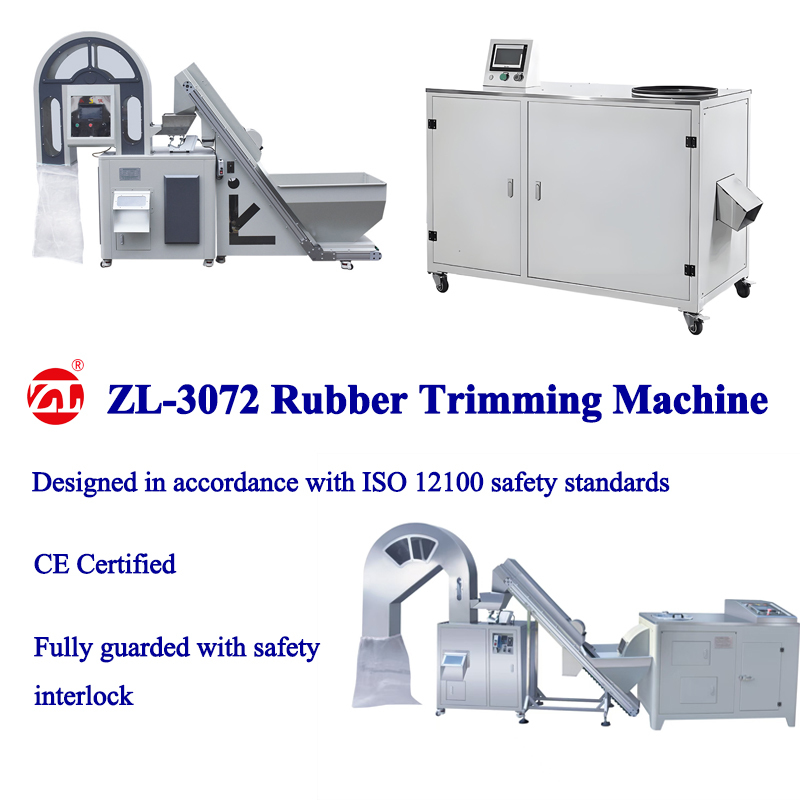 Automatic Rubber O Ring Deflashing Machine PLC Controlled Spin Trim Trimming Equipment for Oil Seals